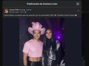 Aclaran qué ocurrió con la foto de Carlos Rivera usando top y sombrero rosa ¿Confirmó ser gay?