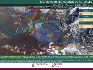 Onda de calor sobre 24 entidades del territorio mexicano, adem&aacute;s de lluvias muy fuertes en Nuevo Le&oacute;n, Tamaulipas, Puebla, Veracruz y Oaxaca