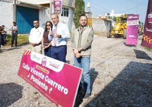 Arranca Pepe Chedraui trabajos de pavimentaci&oacute;n en la Junta Auxiliar de San Jer&oacute;nimo Caleras