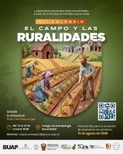 BUAP abre convocatoria para el VII Coloquio sobre El Campo y las Ruralidades
