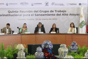 Con federación y Tlaxcala, Gobierno de Puebla refuerza labores para sanear rio Atoyac