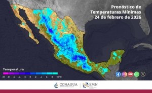 Evento de "norte" muy fuerte a intenso en el Istmo y Golfo de Tehuantepec, adem&aacute;s de chubascos en el sur, sureste y oriente del pa&iacute;s
