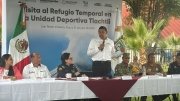 Armenta recorre la ruta de evacuación 2 del Popocatépetl