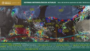 Se pronostican lluvias puntuales intensas en zonas de Sinaloa, Nayarit, Michoac&aacute;n y Guerrero