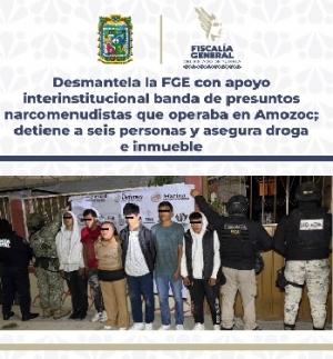 Desmantela FGE banda de narcomenudistas que operaba en Amozoc
