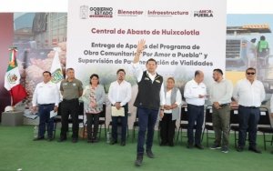 Gobierno Estatal impulsa obra comunitaria y moderniza Central de Abasto Huixcolotla