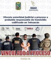 Vincula autoridad judicial a proceso a probable responsable de homicidio calificado en Tehuac&aacute;n