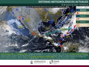 Lluvias puntuales fuertes en Guerrero, Oaxaca y Chiapas