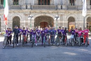 Arranca Mes de la Mujer con rodada en la capital poblana