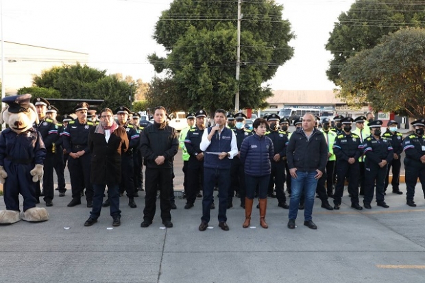Policía municipal de Puebla implementa operativo “Contigo y en Ruta”
