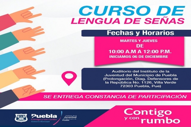 Ayuntamiento de Puebla impartirá curso de lengua de señas
