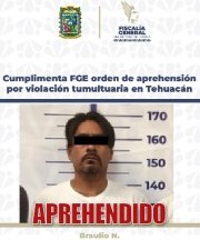 Cumplimenta FGE orden de aprehensi&oacute;n por violaci&oacute;n tumultuaria en Tehuac&aacute;n