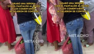 El look del revés: Mujer es captada con el pantalón volteado y desata risas en redes sociales