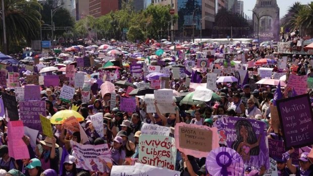 Más de 200 mil mujeres se manifestaron este 8 de marzo en la CDMX; autoridades reportan saldo blanco