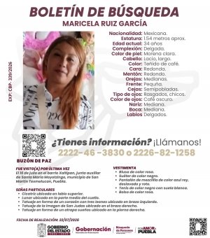 Gobierno Estatal realiza acciones de b&uacute;squeda en San Mart&iacute;n Texmelucan