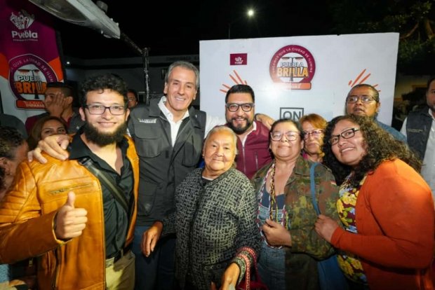 Puebla Brilla en San Jerónimo Caleras; Inaugura Pepe Chedraui modernización de 618 luminarias LED