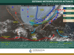 Lluvias puntuales intensas en zonas de Tabasco y Chiapas
