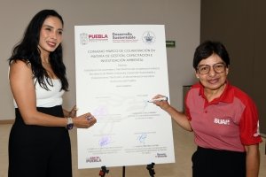 Encabeza la Rectora Lilia Cedillo firma de convenio con la SMADSOT del estado
