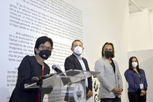 Inaugura la rectora Lilia Cedillo exposición Anti-catártica en el CCU de la BUAP