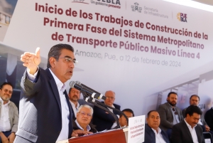 Inicia Gobierno de Sergio Salomón primera fase del Sistema Metropolitano de Transporte