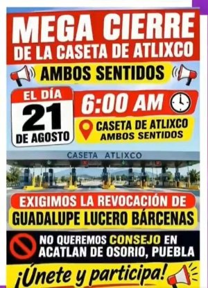 Lupe B&aacute;rcenas provoca ira social; convocan a mega marcha en la autopista Puebla - Atlixco