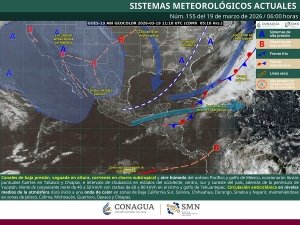 Se prev&eacute;n lluvias puntuales fuertes en zonas de Tabasco y Chiapas. Iniciar&aacute; una nueva onda de calor en el noroeste de M&eacute;xico