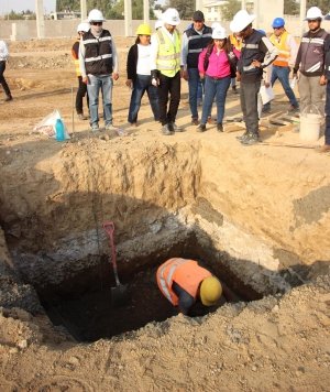 Supervisan David Aysa y Dulce Rivera construcci&oacute;n del Mercado San Ram&oacute;n