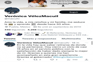 Corren a Verónica Vélez del Gobierno de Puebla