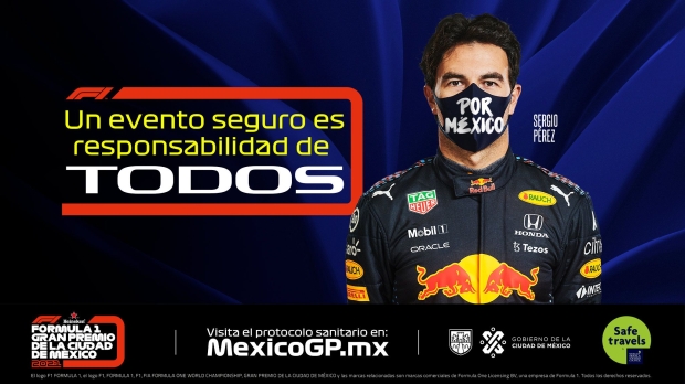 Cubre bocas será de uso obligatorio en el GP México