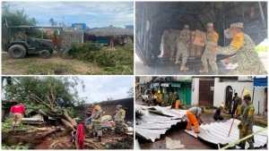 Ejército, Fuerza Aérea y Guardia Nacional mantienen operaciones en Oaxaca y Guerrero tras paso del huracán Erick