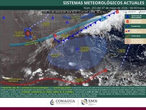 Se prev&eacute;n lluvias muy fuertes a intensas con tormentas el&eacute;ctricas y posibles granizadas en Coahuila, Nuevo Le&oacute;n, Tamaulipas y San Luis Potos&iacute;