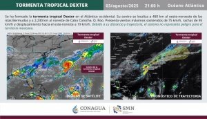 Dexter Ya Es Tormenta Tropical: Aviso de Conagua Dice Si Hay Riesgo de Impacto en México