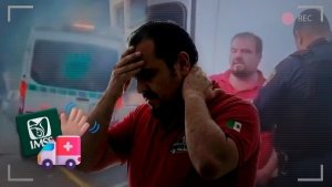 IMSS separa a chofer de ambulancia tras choque m&uacute;ltiple en Azcapotzalco