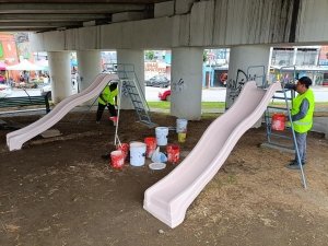 Fortalece Gobierno de Pepe Chedraui mantenimiento al mobiliario urbano para espacios dignos