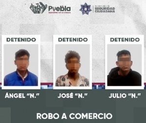Policía de la Ciudad detiene a tres probables responsables de robo a negocio