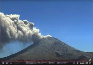 Alerta por emisiones de ceniza del Popocatépetl