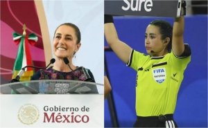 Claudia Sheinbaum reconoce a Katia Itzel Garc&iacute;a tras su debut mundialista