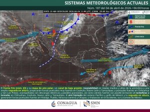 &iquest;Habr&aacute; lluvias? Conagua alerta sobre la llegada del frente fr&iacute;o 43.
