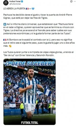 Tigres lo despidi&oacute; y Pachuca llega al rescate de Gignac: esto respondi&oacute; el franc&eacute;s para el Apertura 2026