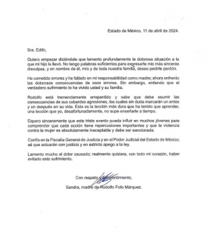 Sandra, mamá de Fofo Márquez, envía carta a la víctima del influencer: “No supe enseñarle a tiempo”