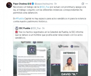 &ldquo;No hay espacio para el vandalismo contra nuestro patrimonio&rdquo;: alcalde de Puebla