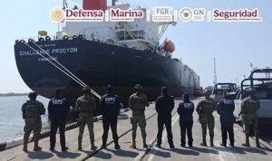 ¡Vino de Estados Unidos! Buque detenido en México con 10 millones de litros de huachicol salió de Texas