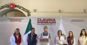 &quot;Son fundadores, pero no ganan encuestas&quot;: Sheinbaum sobre elección de candidatos en Puebla