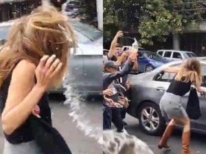 Agreden a Ximena “N”, apodada “Lady Racista”, tras audiencia judicial en la CDMX