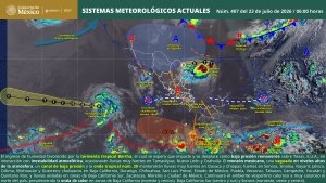 Se pronostican lluvias puntuales muy fuertes en zonas de Coahuila, Nuevo Le&oacute;n, Tamaulipas, Oaxaca y Chiapas