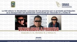 FGE vincula a proceso a probables responsables del homicidio del matrimonio Tello Ru&iacute;z