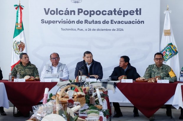 En territorio, el gobernador Armenta supervisa rutas del Popocatépetl