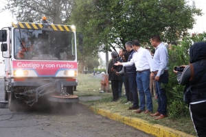 Comuna de Puebla limpió más de 3 mil kms el primer mes de limpieza urbana integral