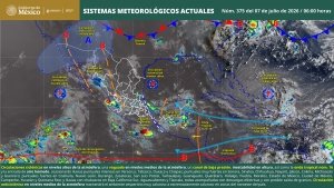 Se pronostican lluvias puntuales intensas en zonas de Veracruz, Tabasco, Oaxaca y Chiapas