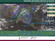 Lluvias fuertes, rachas de viento y ca&iacute;da de nieve o aguanieve sobre el noroeste de M&eacute;xico, originados por la cuarta tormenta invernal y el frente fr&iacute;o n&uacute;m. 40